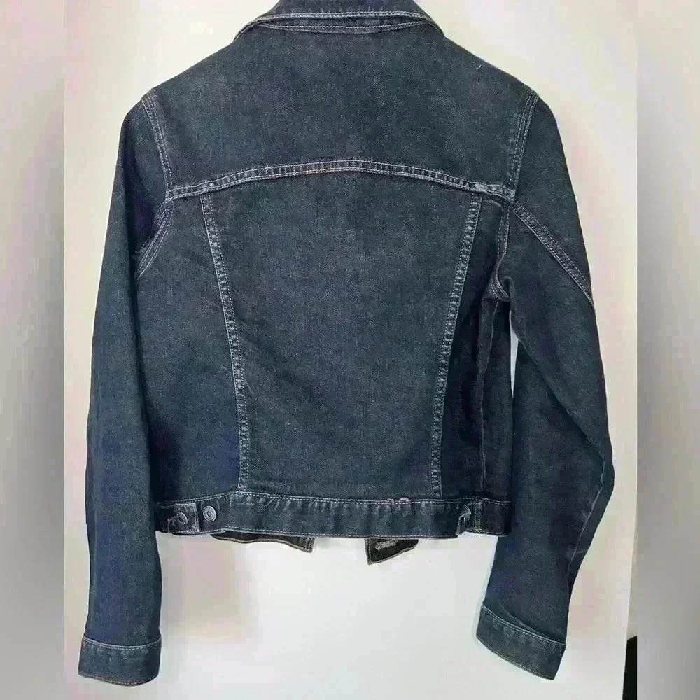 Vintage Levi’s Red Tab 90s Womens Dark Denim Country Western Jacket Medium - Picture 2 of 13